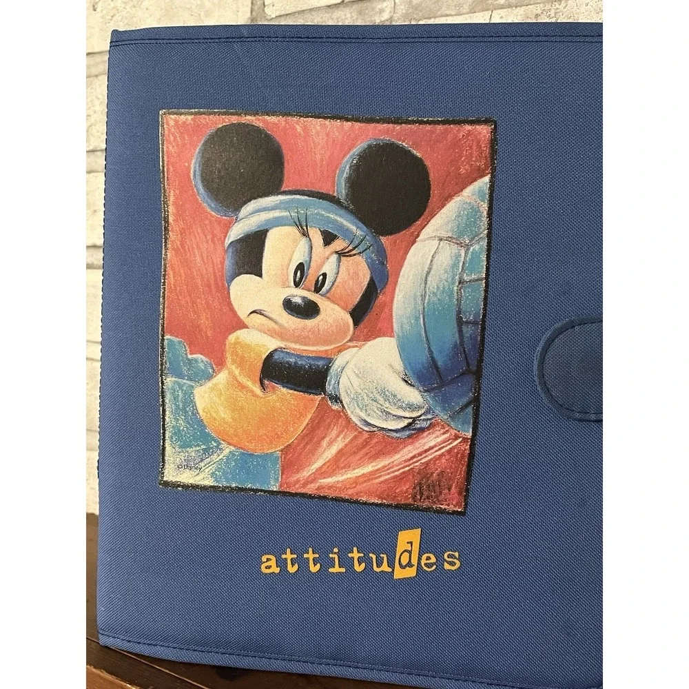 Vintage DISNEY Minnie Mouse Volleyball 1990's Attitudes Collection Binder Folder